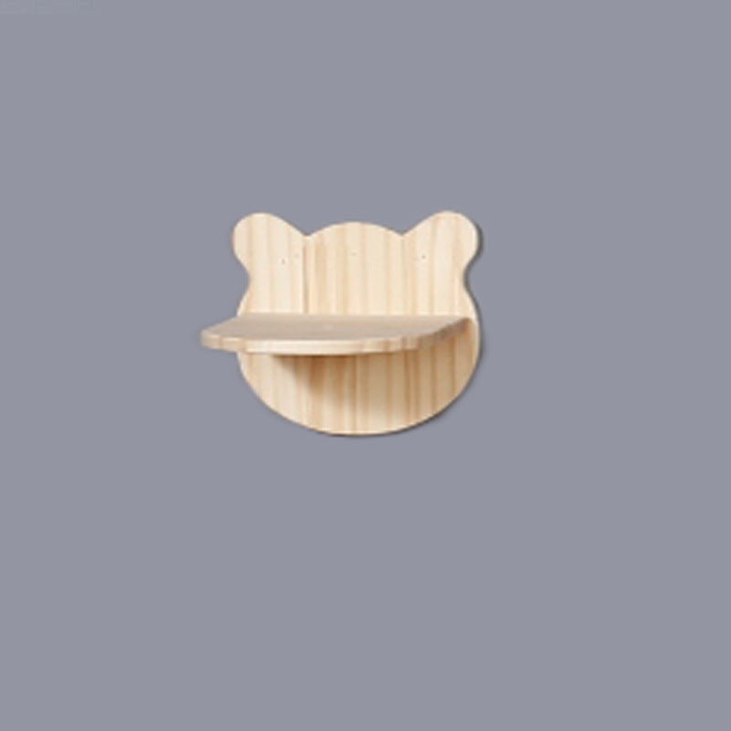 Cat climbing frame solid wood – Cat head wall hanging platform