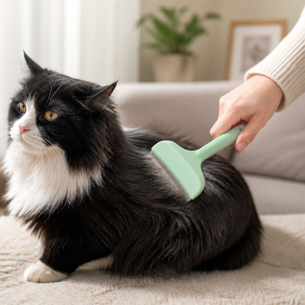 Cat Deshedding Undercoat Rake – Extra-Wide Grooming Tool for Loose Fur & Long Hair