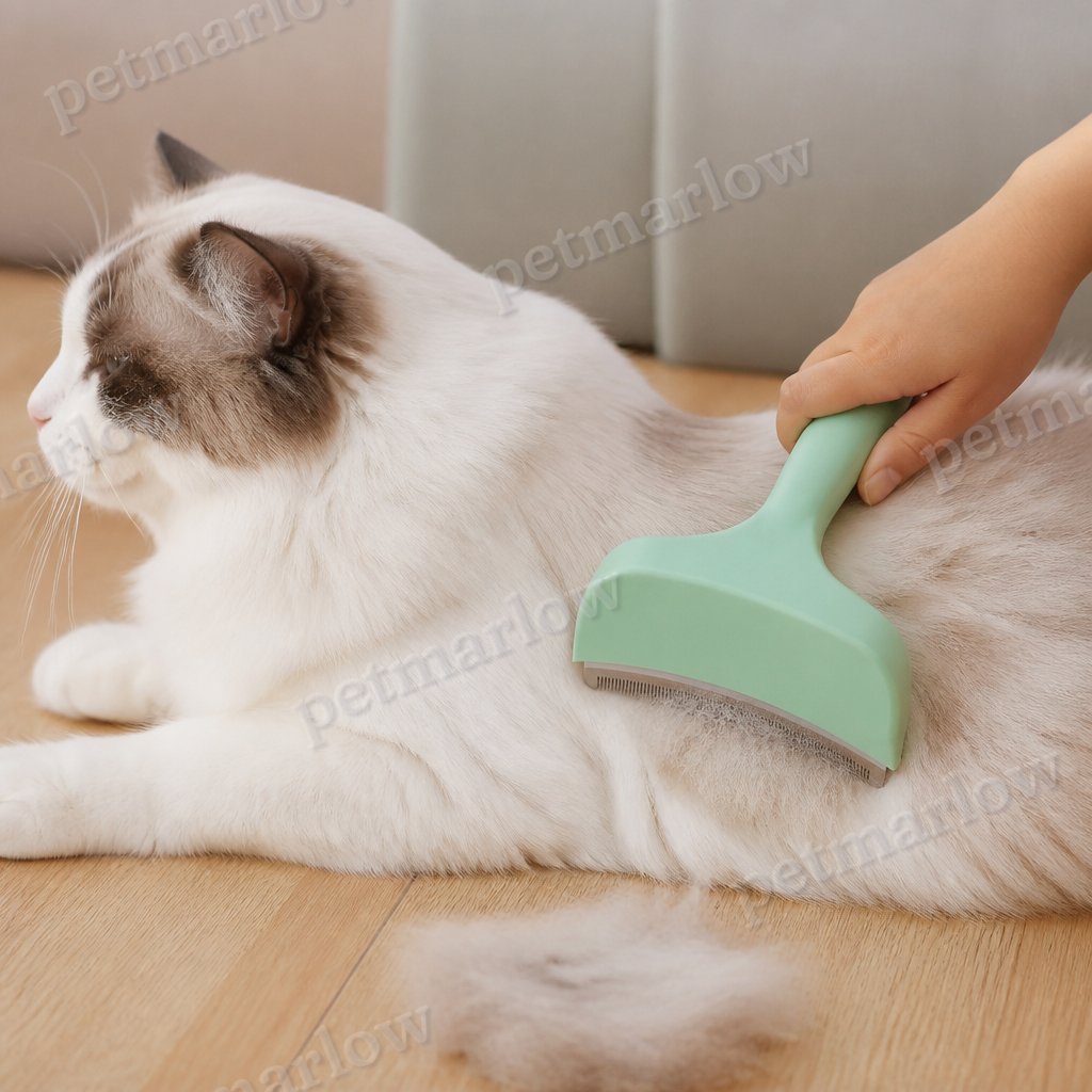 Cat Deshedding Undercoat Rake – Extra-Wide Grooming Tool for Loose Fur & Long Hair – view 5
