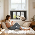 Cat Door for Window with Adjustable Length and 4-Way Locking – view 2