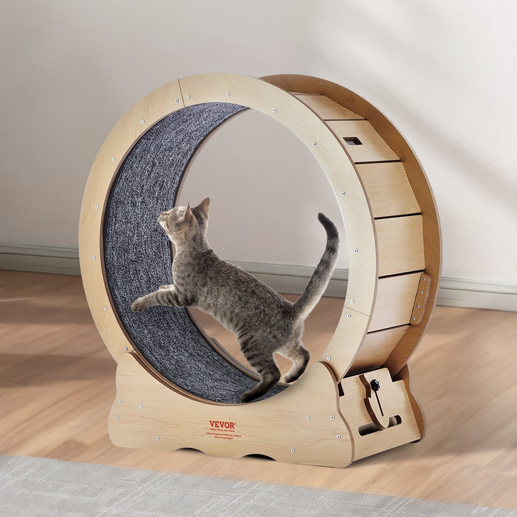 Cat Exercise Wheel for Indoor Cats - 29.5 Inch – Natural