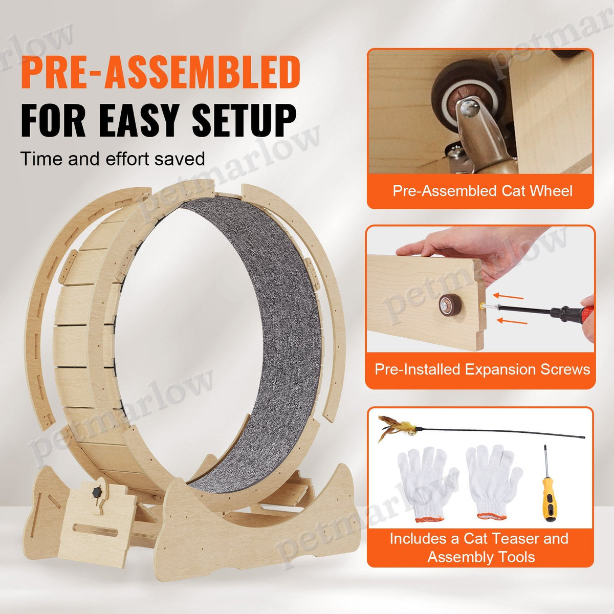 Cat Exercise Wheel for Indoor Cats - 29.5 Inch – view 6
