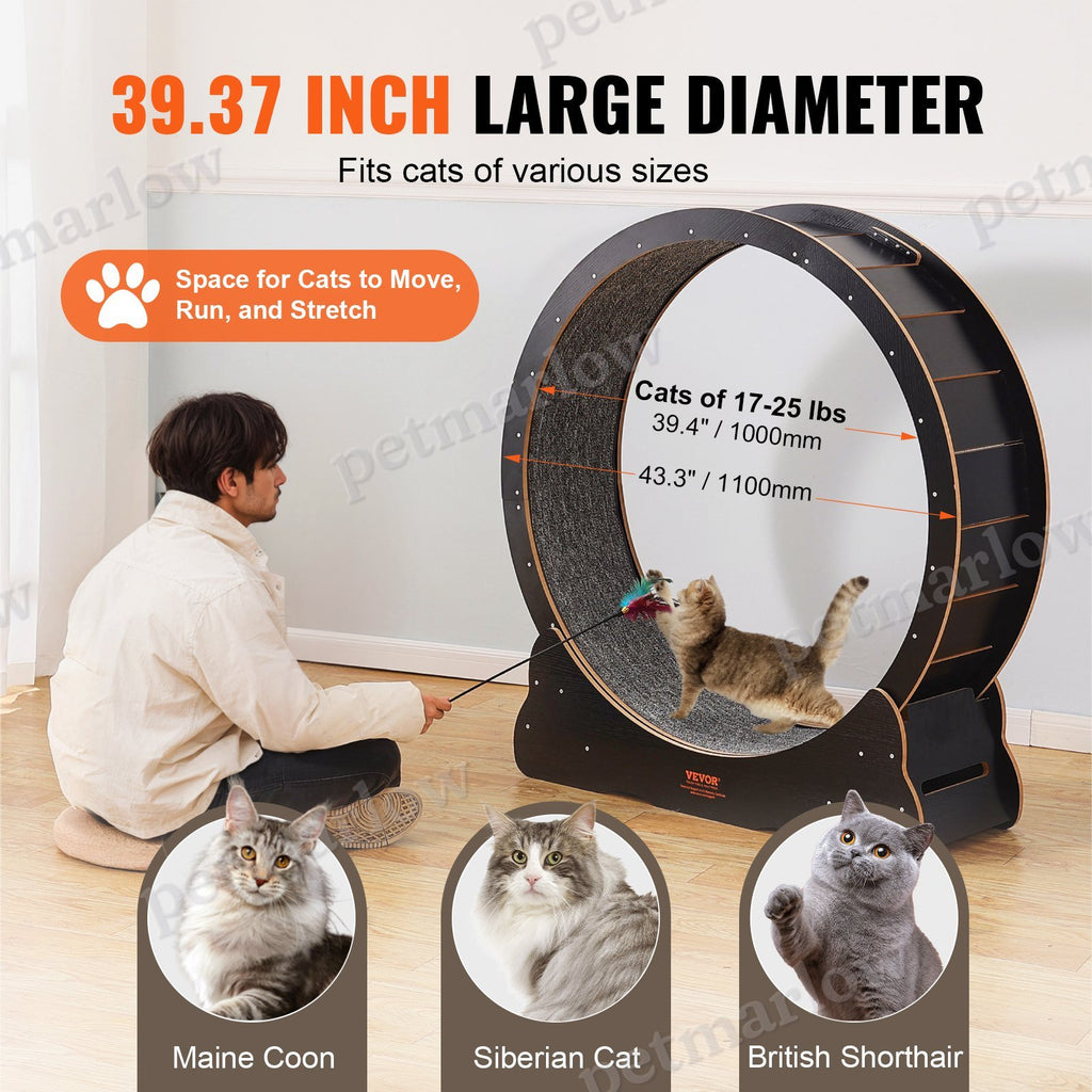 Cat Exercise Wheel for Indoor Cats - Large Treadmill for Play – view 4