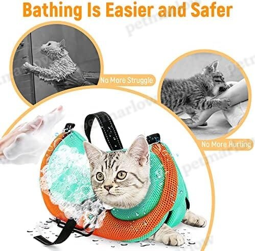 Cat Grooming Bag Adjustable Cat Bathing Bag Anti Scratch Bite Restraint Bag – view 2