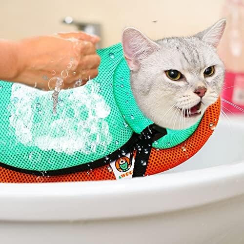 Cat Grooming Bag Adjustable Cat Bathing Bag Anti Scratch Bite Restraint Bag – view 8