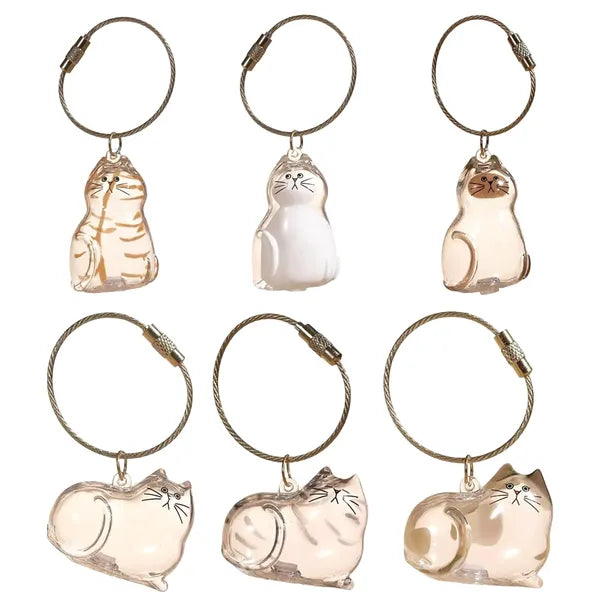 Cat Hair Memorial Pendant Set - Keepsake Keychain for Cats