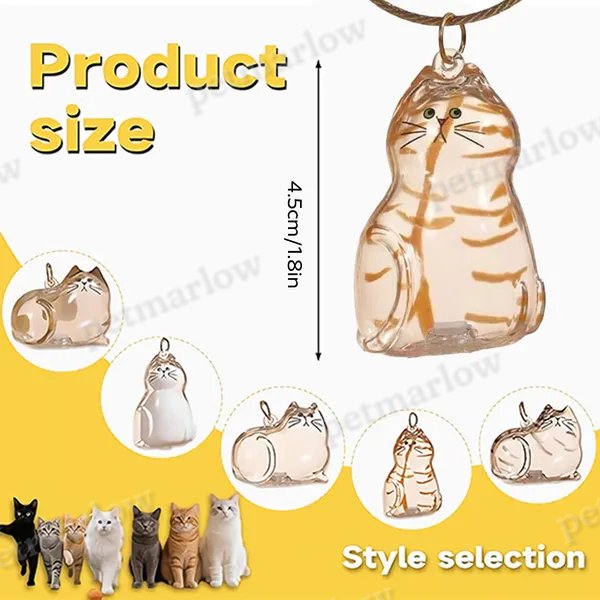 Cat Hair Memorial Pendant Set - Keepsake Keychain for Cats – view 6