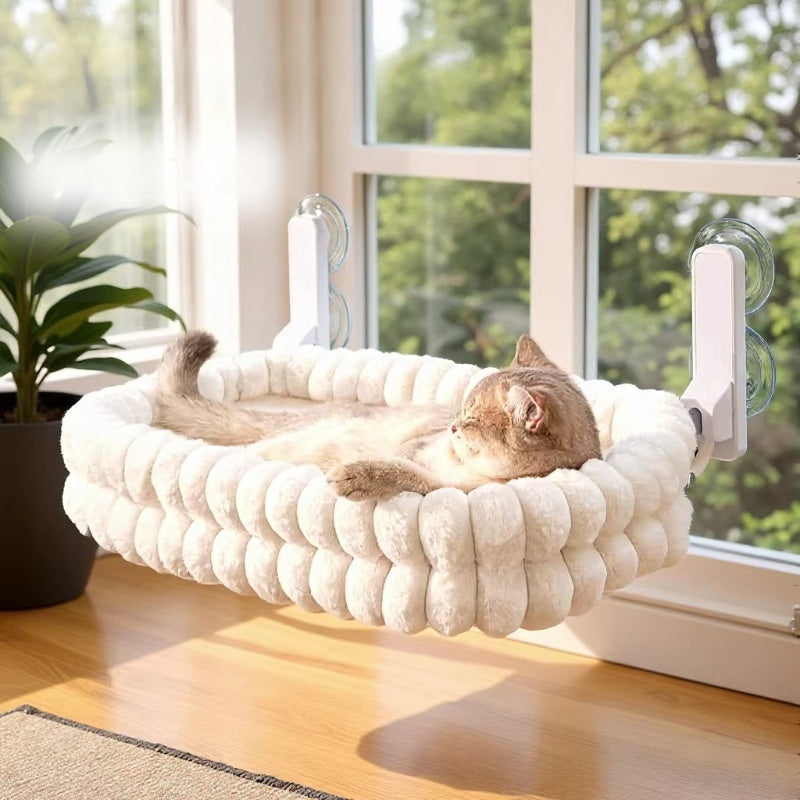 Cat Hammock Wool Mesh Double-Sided Window-Suspended Cat Bed