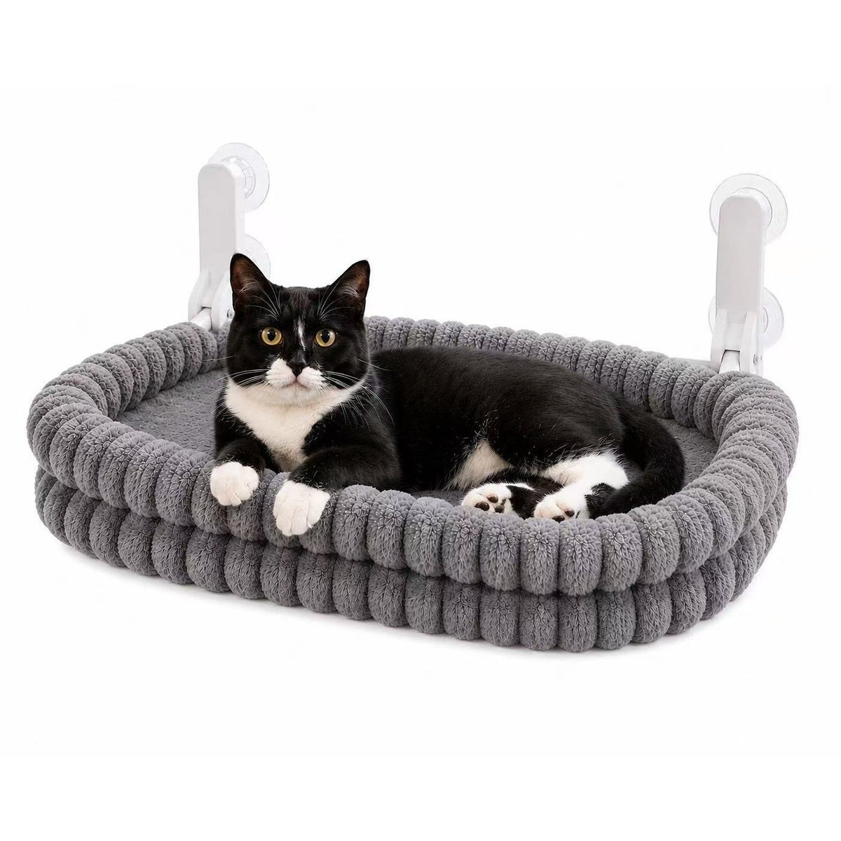 Cat Hammock Wool Mesh Double-Sided Window-Suspended Cat Bed – Gray / 55X40cm