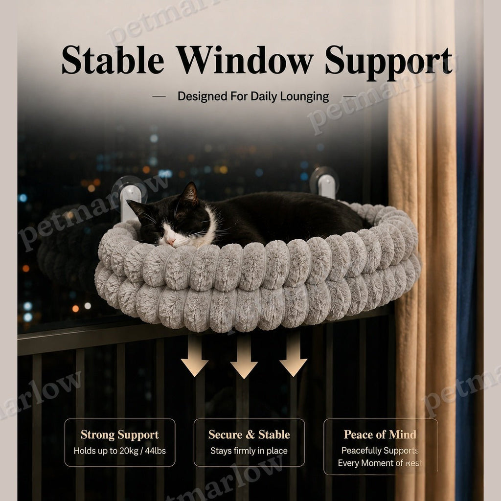 Cat Hammock Wool Mesh Double-Sided Window-Suspended Cat Bed – view 6
