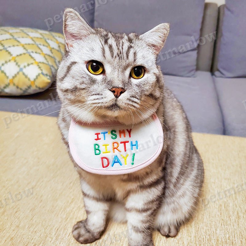 Cat Holiday Birthday Triangle Bib Scarf – view 3