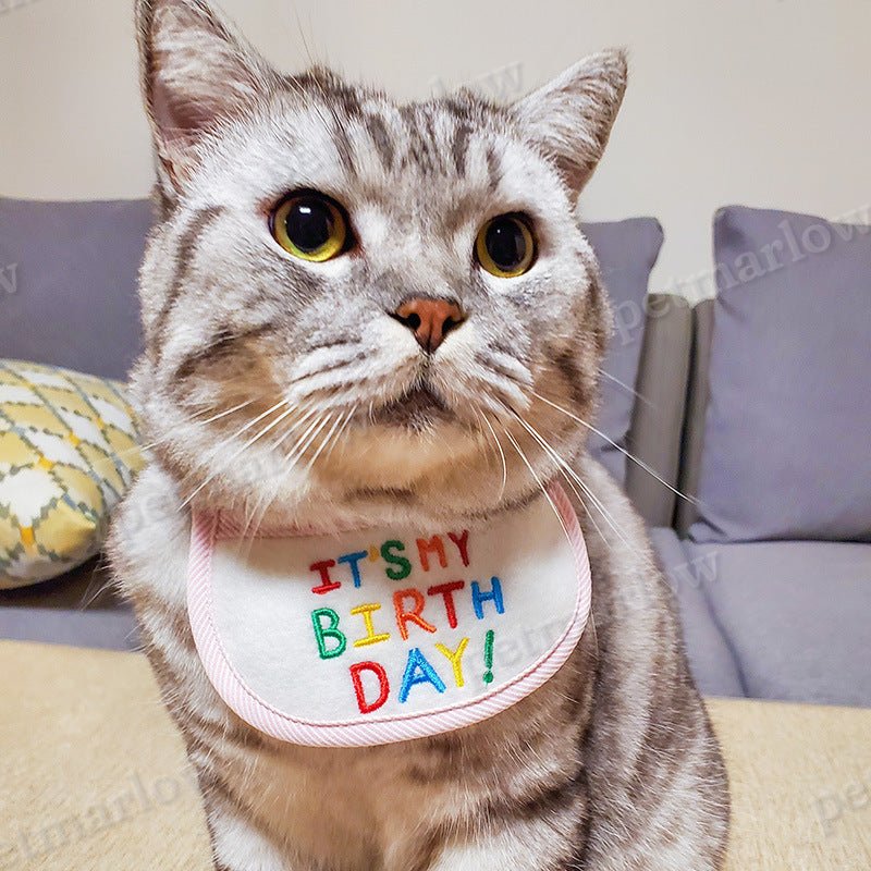 Cat Holiday Birthday Triangle Bib Scarf – view 6