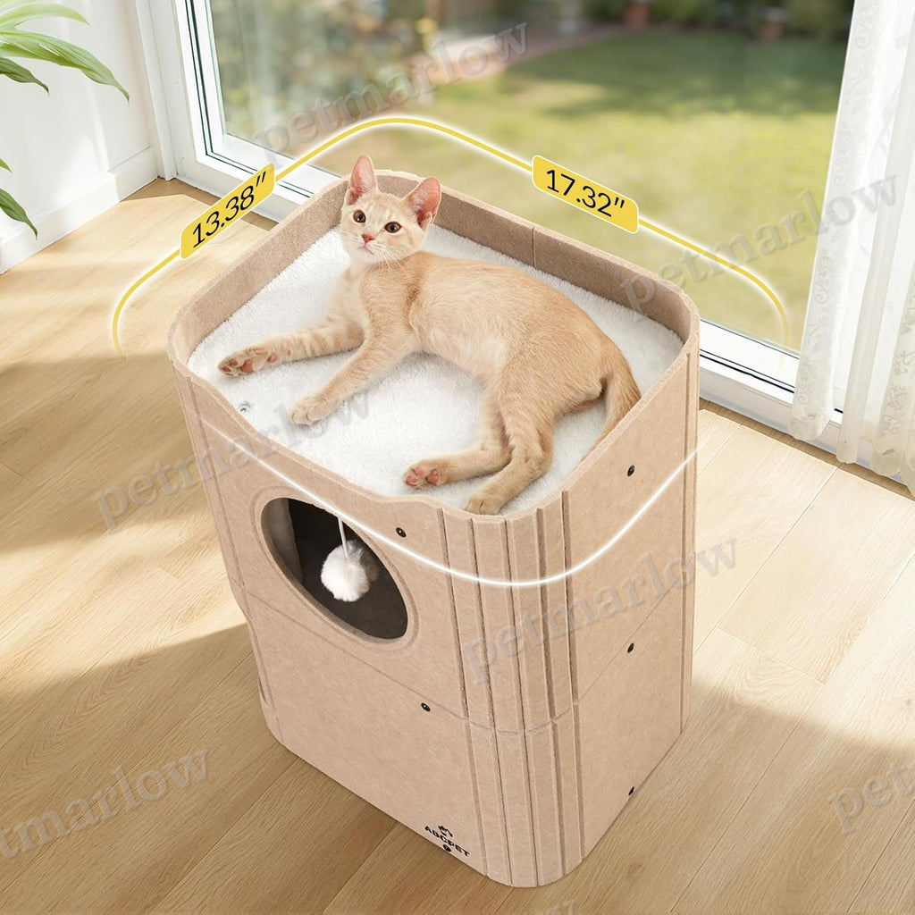 Cat House Indoor Felt Cat Bed With Scratch-Resistant Surface – view 3