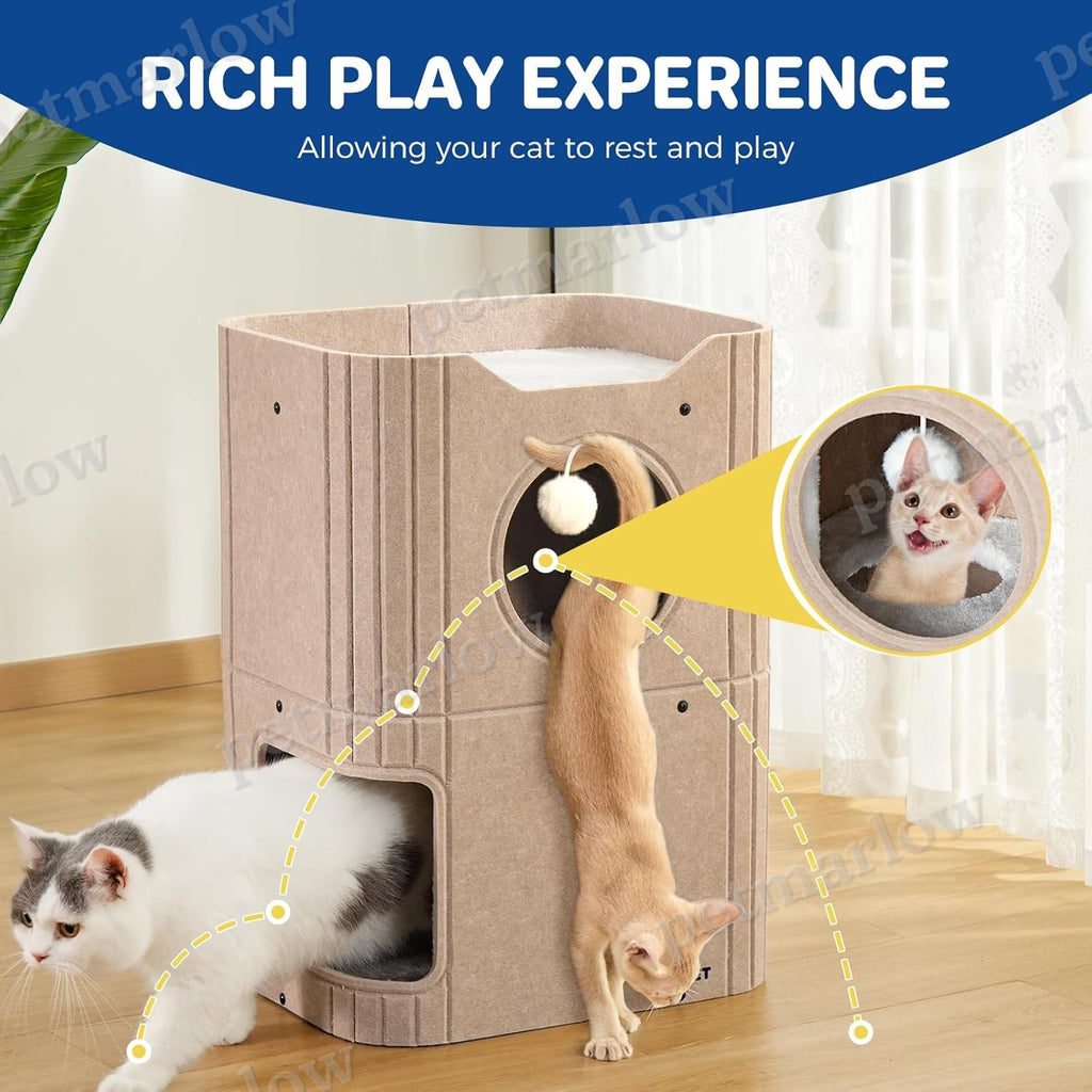 Cat House Indoor Felt Cat Bed With Scratch-Resistant Surface – view 6