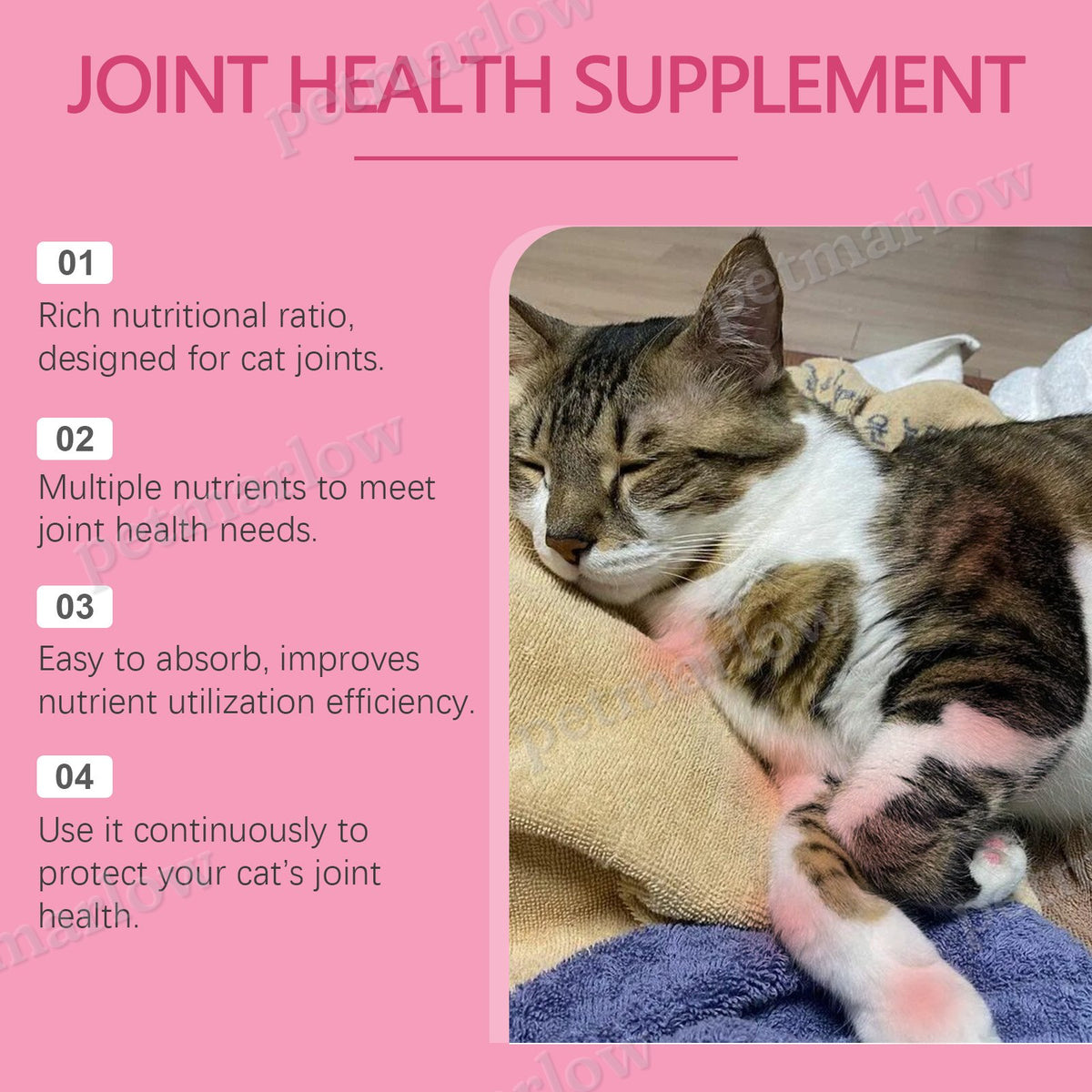 Cat Joint Health Support Tablets for All Breeds – view 4