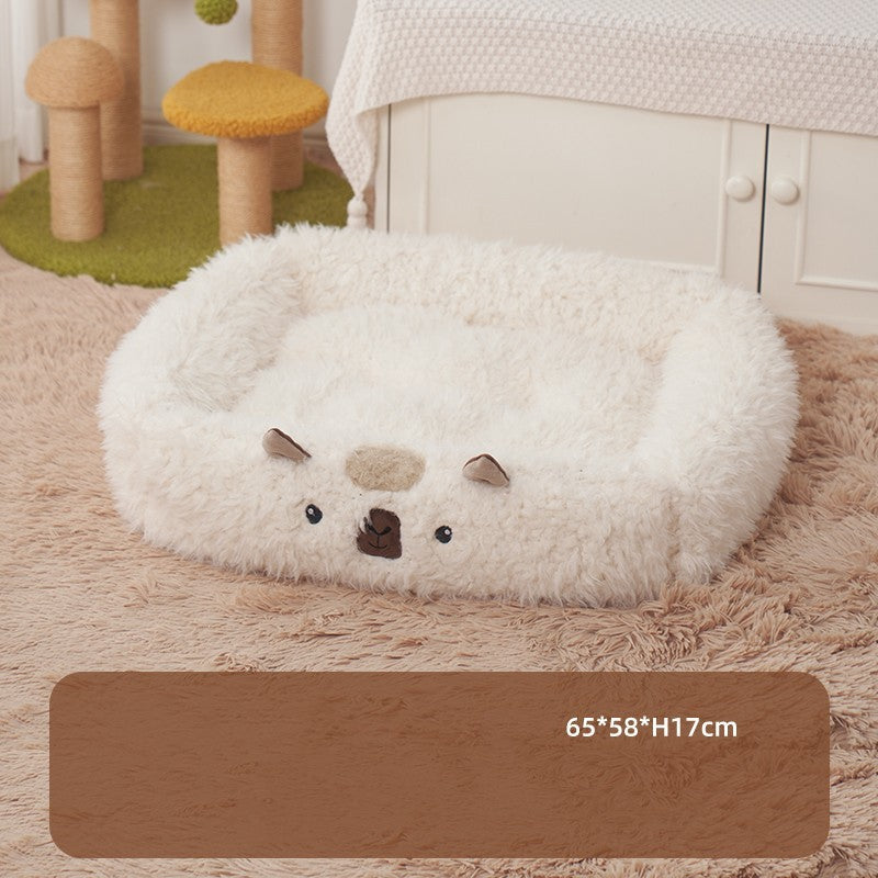 Cat Kennel Dog Kennel Pet Cushion Bed Cat Winter Warm Supplies – 1Style Fit 15kg
