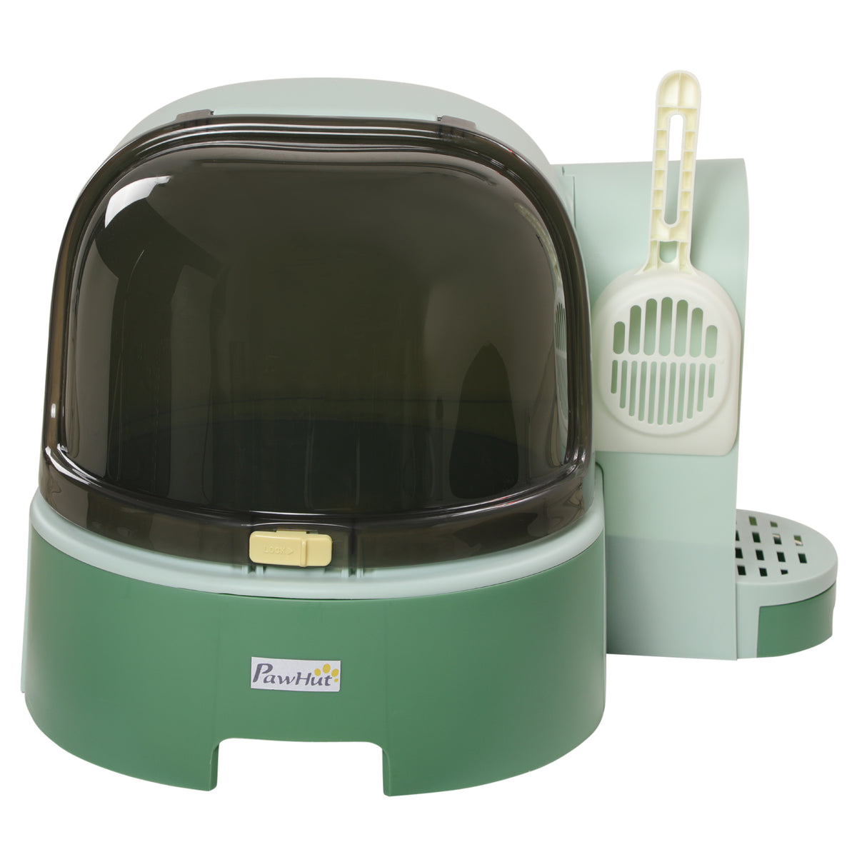 Cat Litter Box Easy to Clean with Scoop – Green / 545x425x455 mm