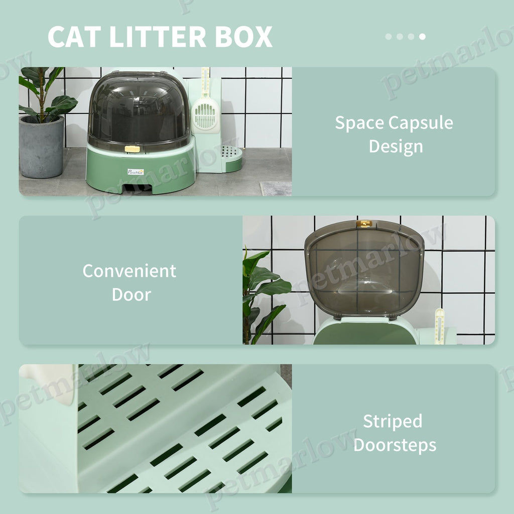 Cat Litter Box Easy to Clean with Scoop – view 3