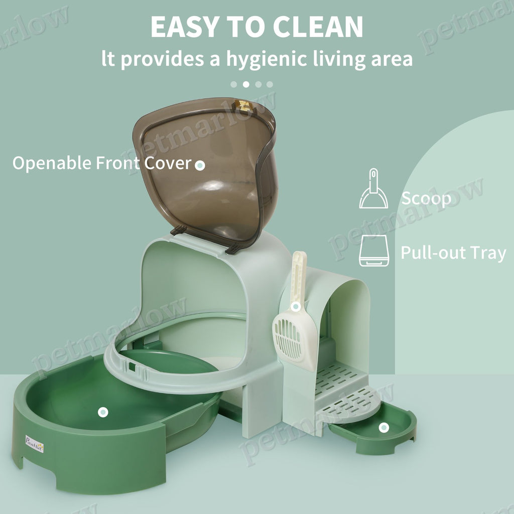 Cat Litter Box Easy to Clean with Scoop – view 4