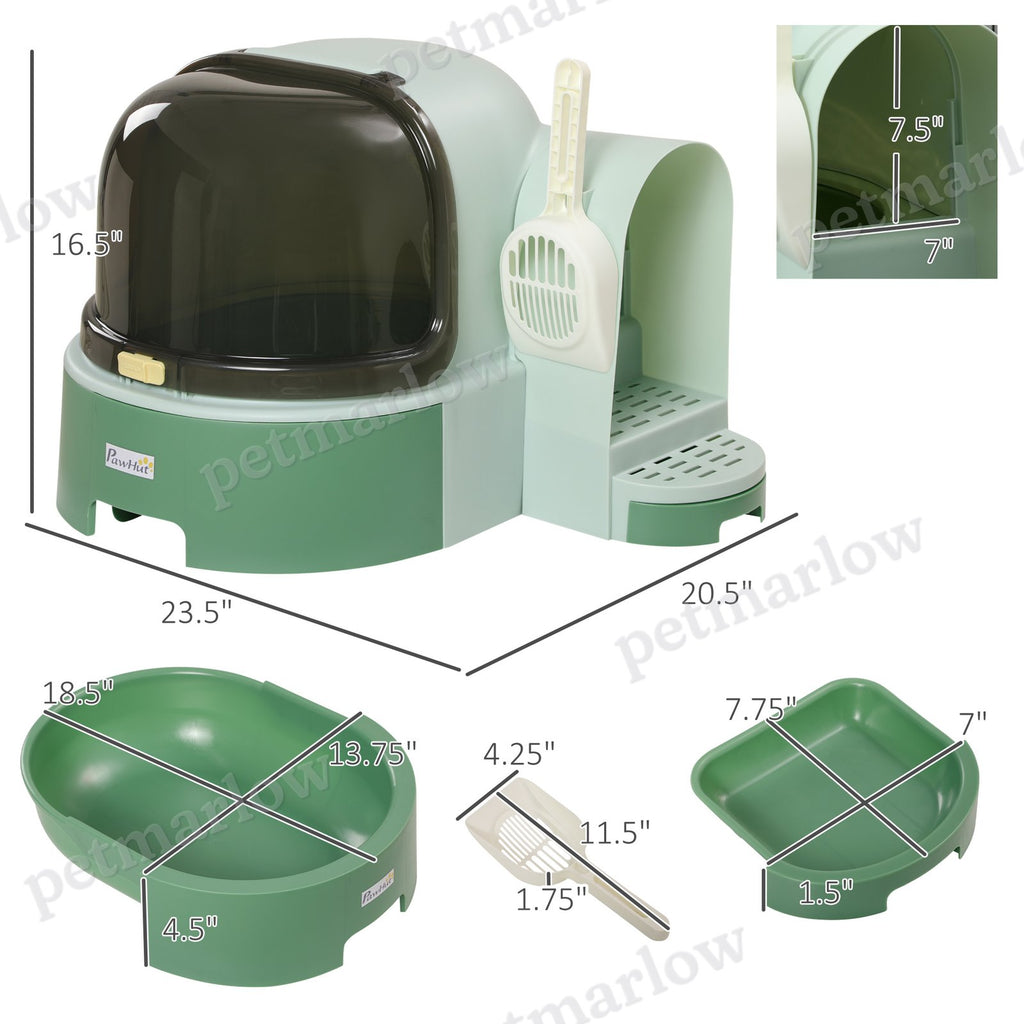 Cat Litter Box Easy to Clean with Scoop – view 6