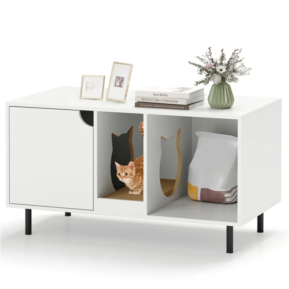 Cat Litter Box Enclosure with Double-Room Design – view 2