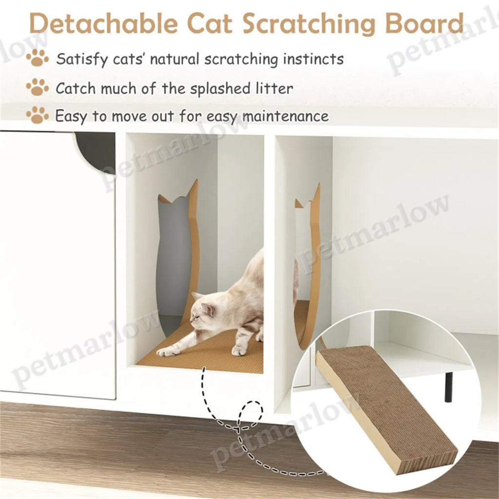 Cat Litter Box Enclosure with Double-Room Design – view 5