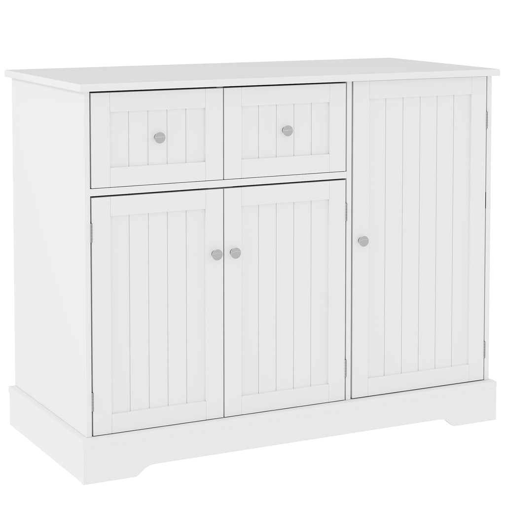 Cat Litter Box Enclosure with Storage and Anti-Tip Kit – White / 1125x530x190 mm