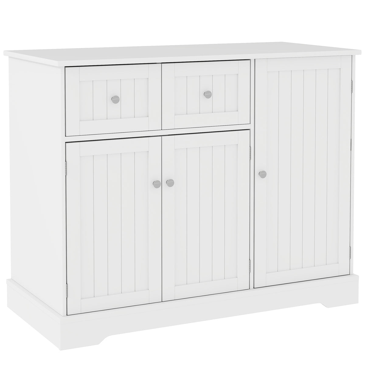 Cat Litter Box Enclosure with Storage and Anti-Tip Kit – White / 1125x530x190 mm