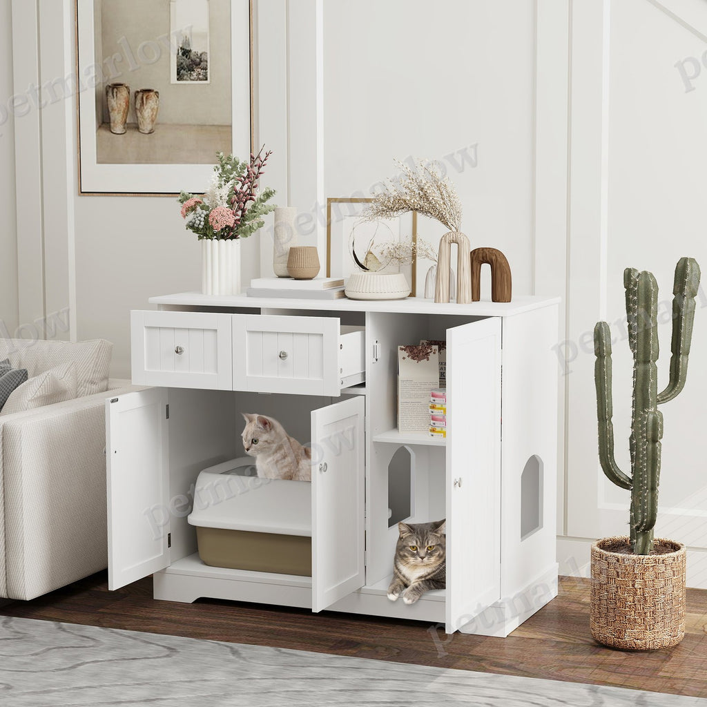 Cat Litter Box Enclosure with Storage and Anti-Tip Kit – view 3