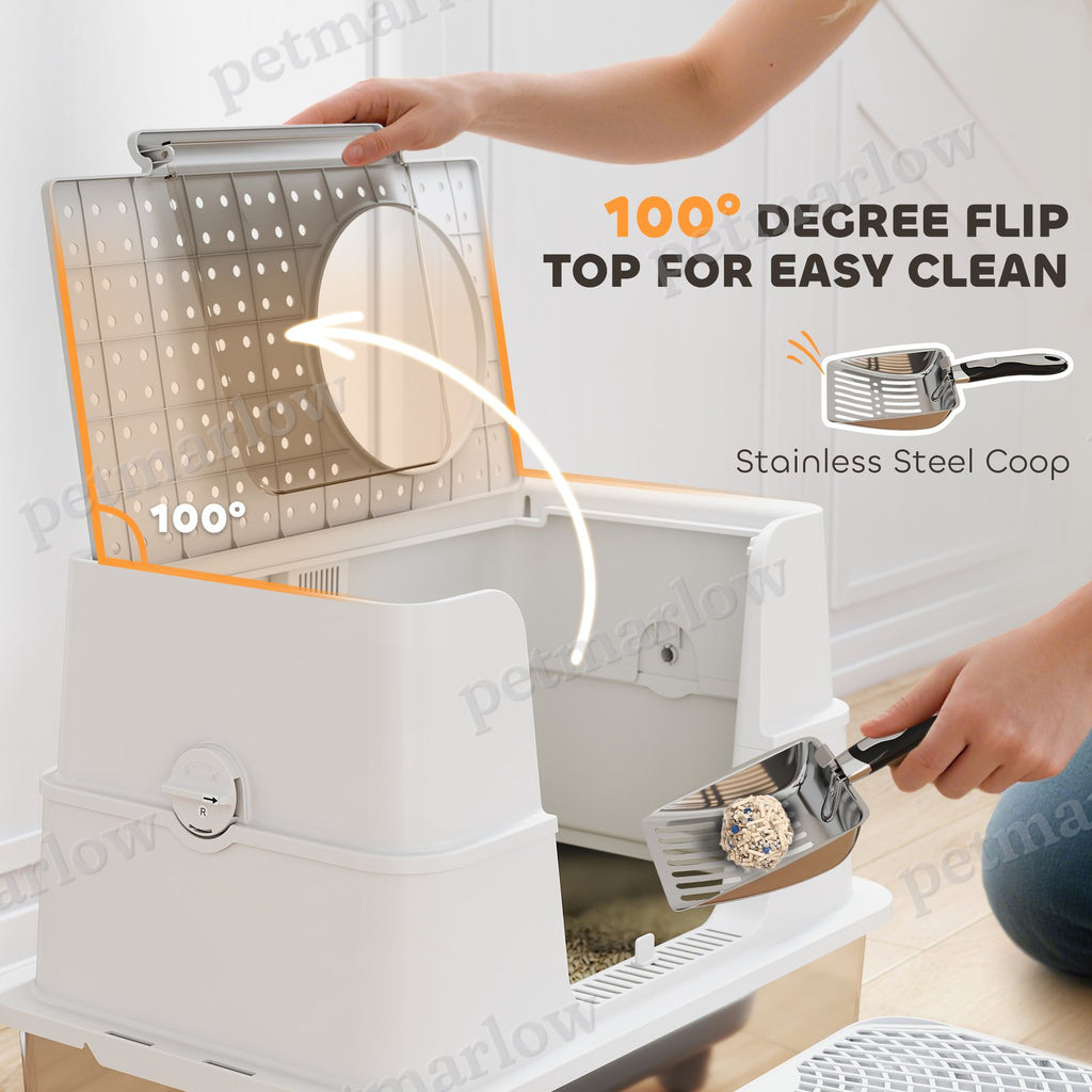 Cat Litter Box With Flip Top – view 2