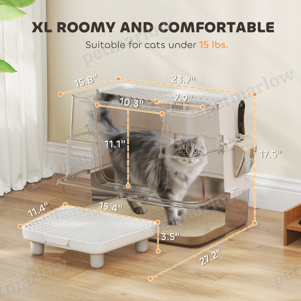 Cat Litter Box With Flip Top – view 4