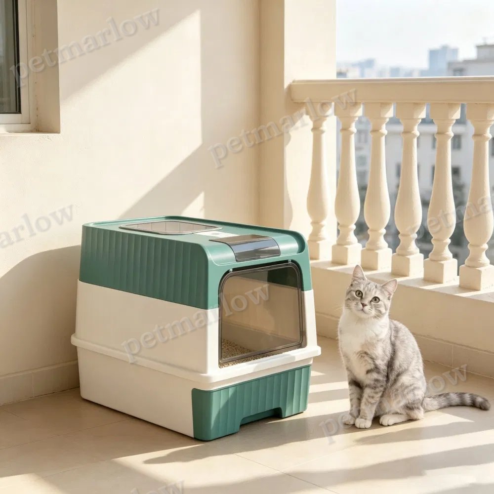 Cat Litter Box with Easy Clean Design for Small Cats – view 5
