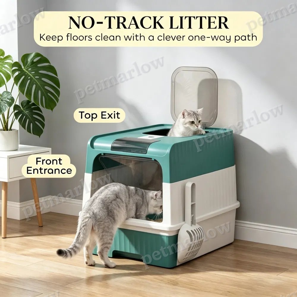 Cat Litter Box with Easy Clean Design for Small Cats – view 6