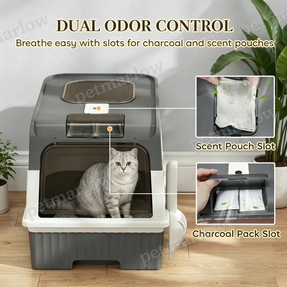 Cat Litter Box with Easy Cleaning and Odor Control – view 4
