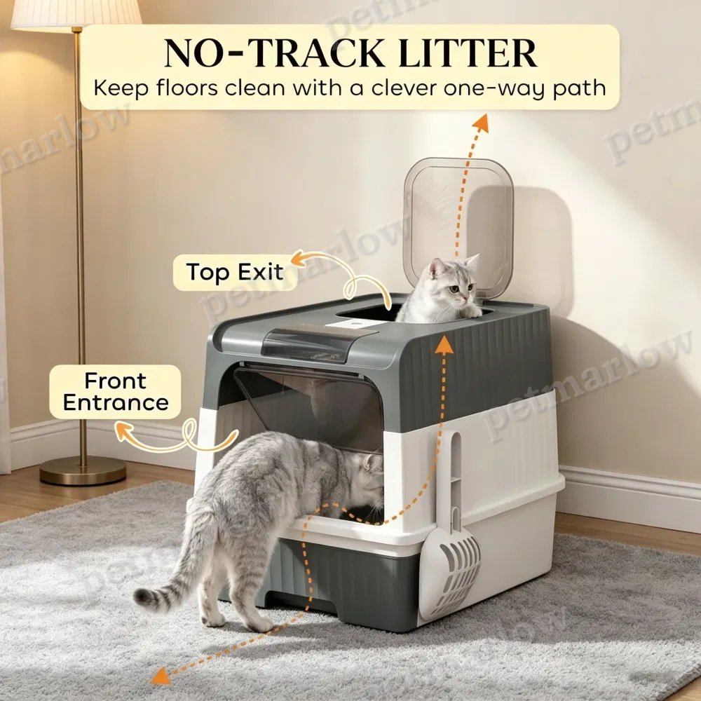 Cat Litter Box with Easy Cleaning and Odor Control – view 6
