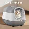 Cat Litter Box With Lid – Grey