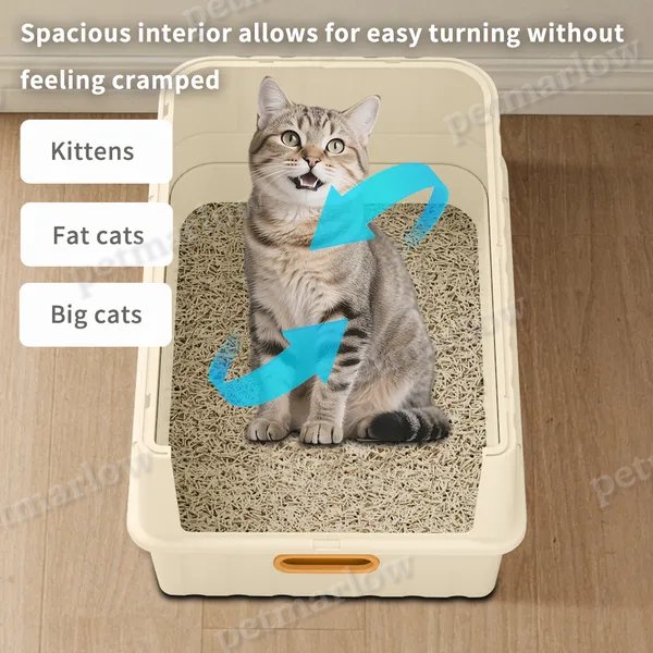 Cat Litter Box with Open Design for Easy Access – view 3