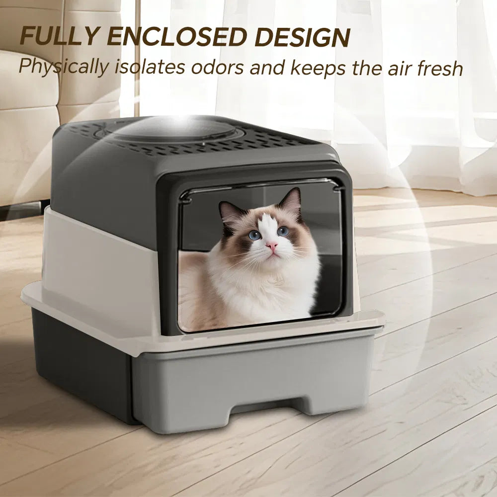 Cat Litter Box with Pull-Out Drawer for Easy Cleaning – 1pack