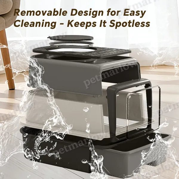 Cat Litter Box with Pull-Out Drawer for Easy Cleaning – view 3