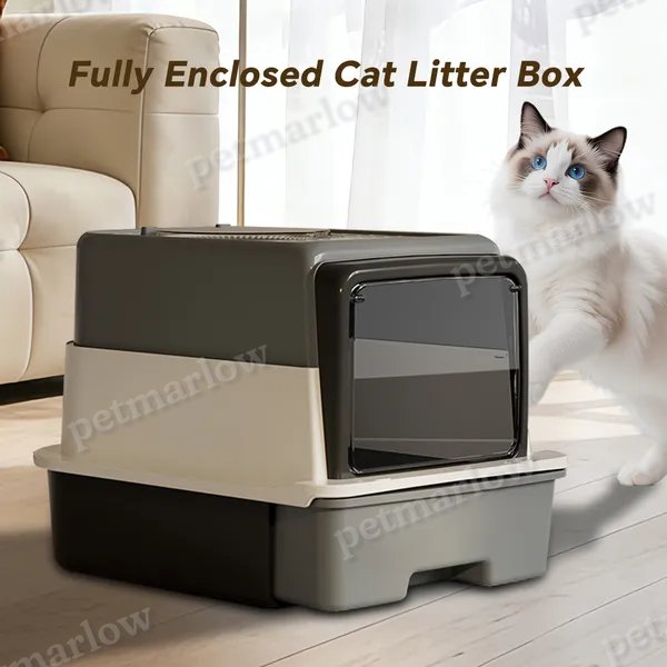 Cat Litter Box with Pull-Out Drawer for Easy Cleaning – view 5