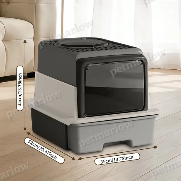 Cat Litter Box with Pull-Out Drawer for Easy Cleaning – view 6
