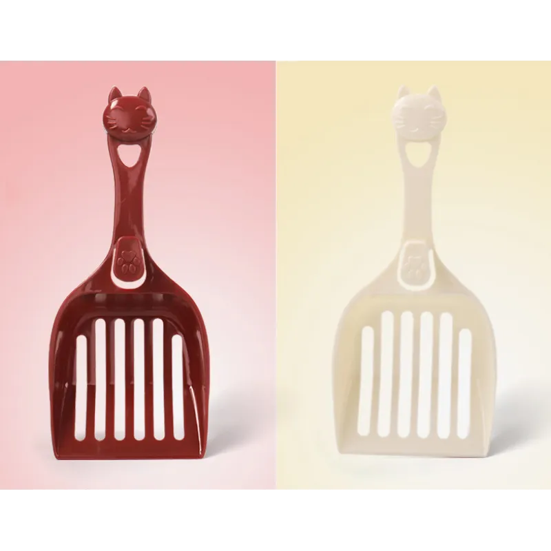 Cat Litter Scoop with Cat Head Design – Practical Scoop for Cat Litter – Red Wine