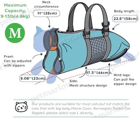 Cat Nail Clipping Cleaning Grooming Restraint Bag – view 6