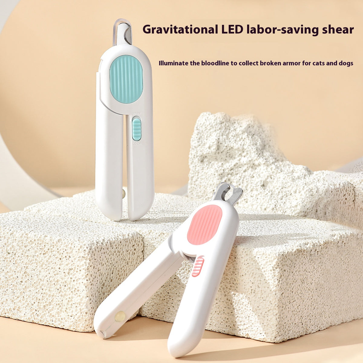 Cat Nail Scissors with LED Light for Easy Grooming