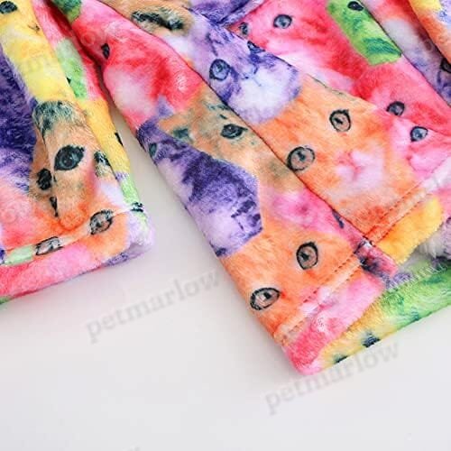Cat Print Girls Bathrobes Kids Hooded Robes – view 5