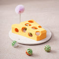 Cat Puzzle Toy With Ball And Spring-loaded Wand – Yellow