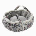 Cat Resting Bed with Cat Pattern – Soft and Comfortable Cat Bed – Grey Round / S