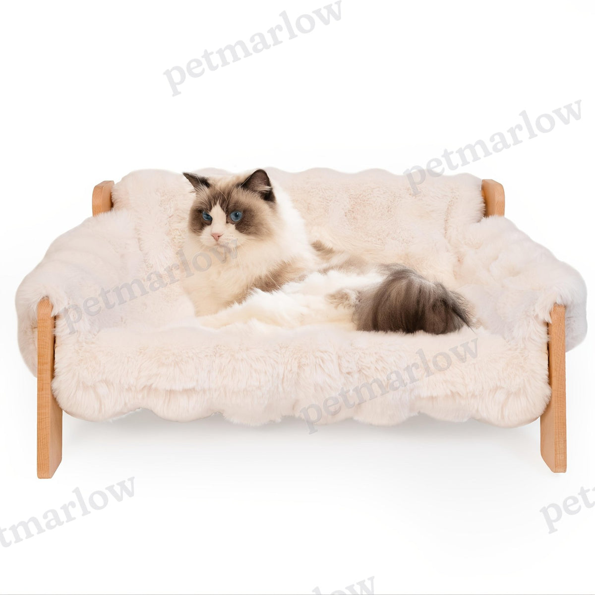 Soft Plush Cat Sofa Bed with Washable Cover – view 4