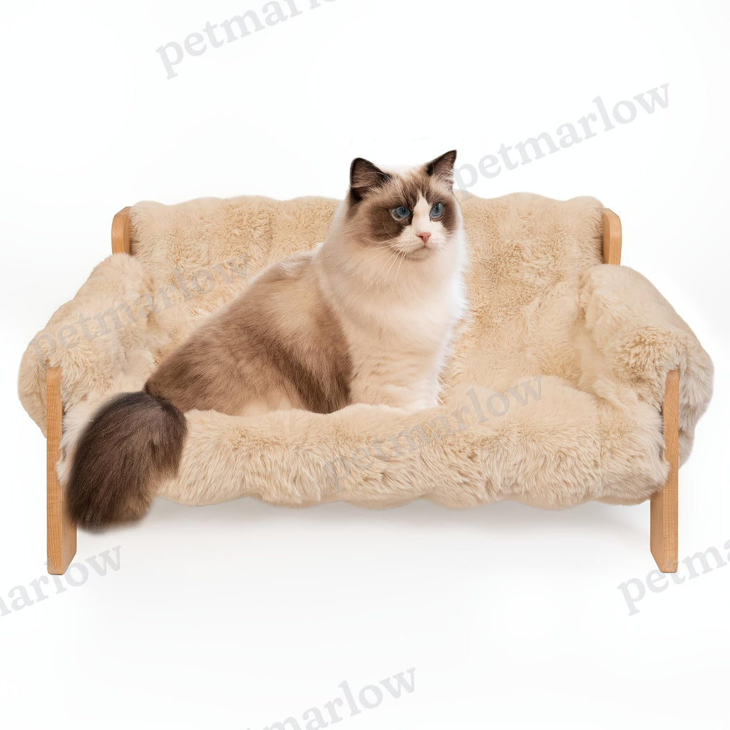 Soft Plush Cat Sofa Bed with Washable Cover – view 5
