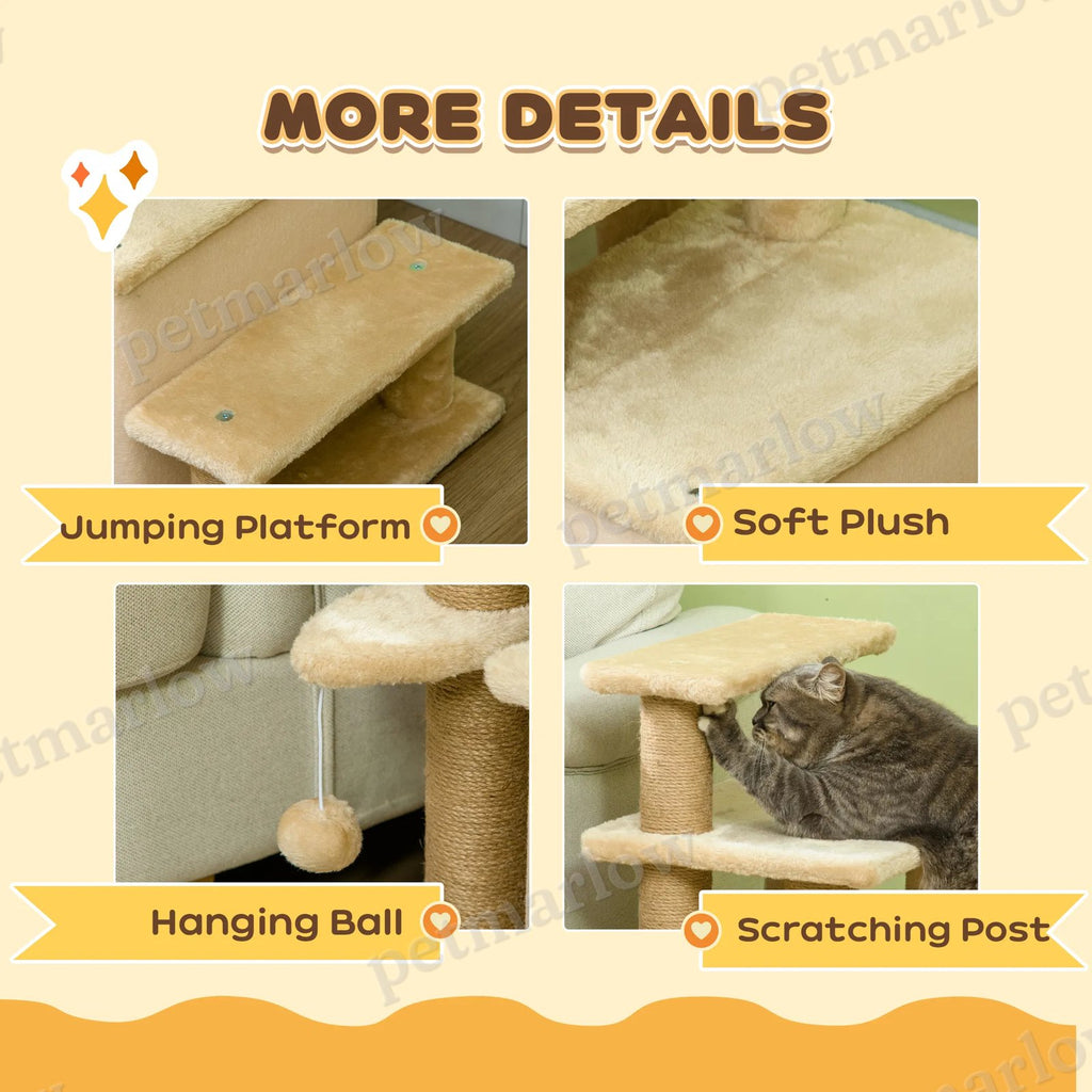 Cat Stairs with Scratching Posts and Condo for Easy Access – view 3